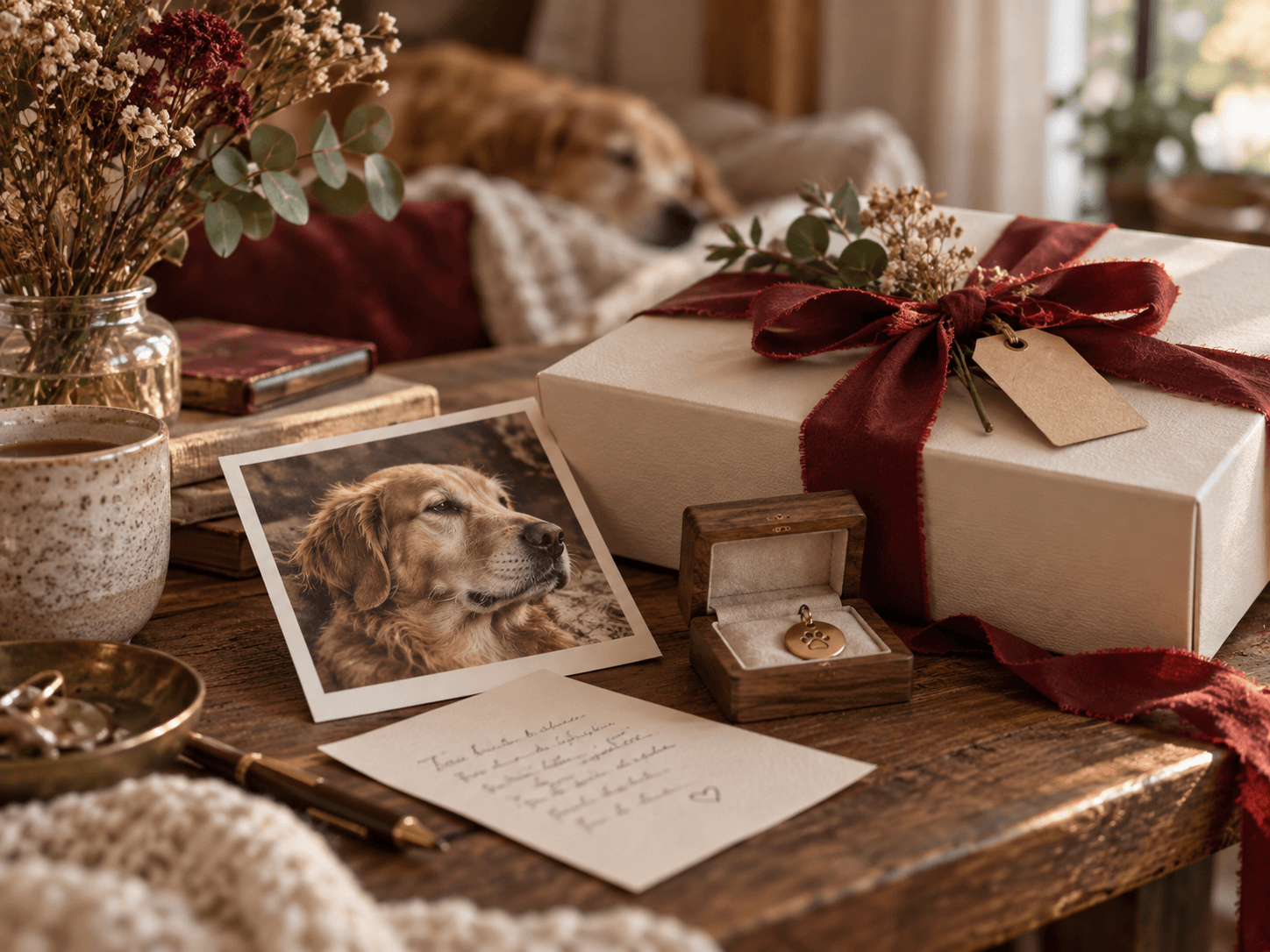 A meaningful pet keepsake prepared as a thoughtful gift
