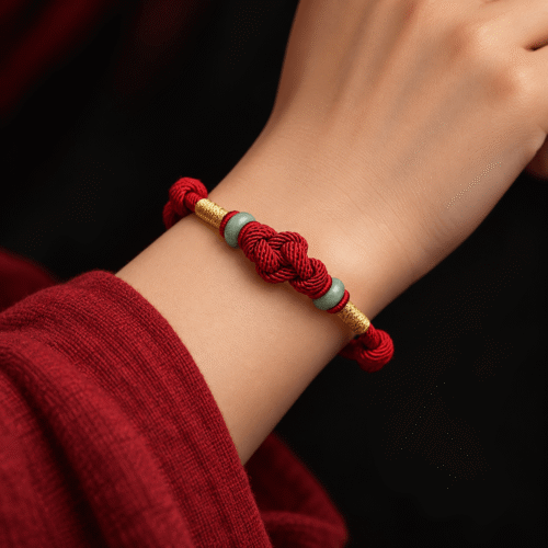 Red String Jade Companion Bracelet