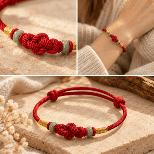 Red String Jade Companion Bracelet
